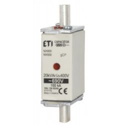 Wkładka topikowa NH kondensatorowa NH000 WT-00C gCP 5kVAr/690V 004117106 ETI (004117106)