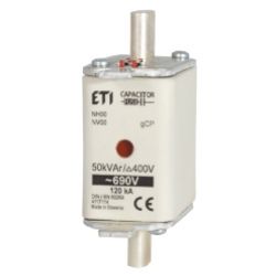 Wkładka topikowa NH kondensatorowa NH00 gCP 25kVAr/690V 004117111 ETI (004117111)