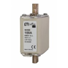 Wkładka topikowa NH do ochrony akumulatorów, magazynów energii DC NH00 gBat 80A 550V DC 004110216 ETI (004110216)