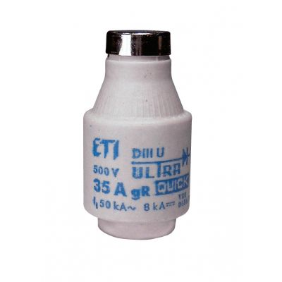 Wkładka topikowa ultraszybka DIII UQ gR 63A 500V 004323003 ETI (004323003)