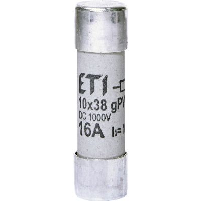Wkładka topikowa cylindryczna PV CH10x38 gPV 16A 1000V UL 002625107 ETI (002625107)