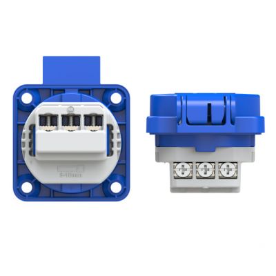 PCE Gniazdo tablicowe 2P+Z 16A 230V niebieskie IP54 (105-0B)