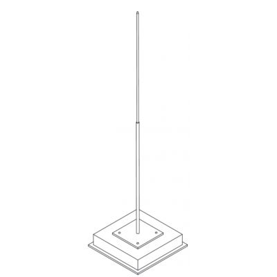  Maszt odgr. wolnostojący h=1,5m fi16/10 podst. 15kg R.8311 PAWBOL (R.8311)