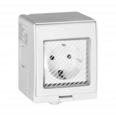Gniazdo natynkowe IP55 Tuya Smart Wi-Fi, Schuko (OR-SH-17405(GS))