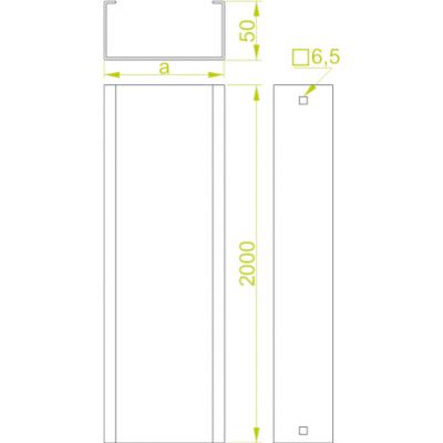 Korytko kablowe 300x50mm Grubość 2,00 mm 2mb KMC300H50/2 810330 BAKS (810330)