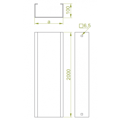 Korytko kablowe 200x100mm Grubość 1,50 mm 2mb KMP200H100/2 813520 BAKS (813520)