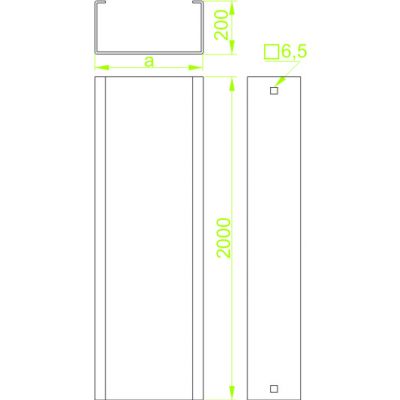 Korytko kablowe 400x200mm Grubość 1,50 mm 2mb KMP400H200/2 816740 BAKS (816740)