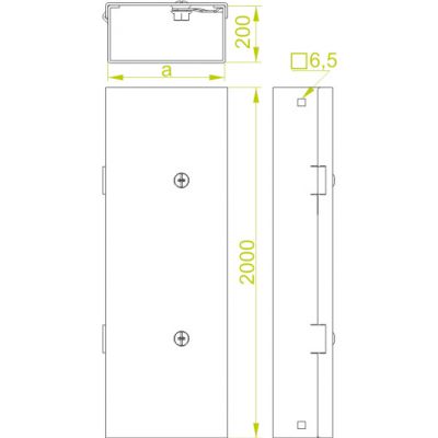 Korytko kablowe 500x200mm Grubość 2,00 mm 2mb KMPC500H200/2 816650 BAKS (816650)