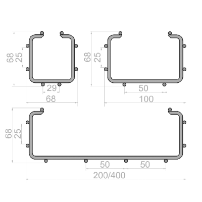 Korytko kablowe siatkowe 100x60mm 3mb KCS100H60/3 910210 BAKS (910210)