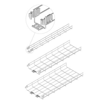 Korytko kablowe siatkowe 60x60mm 3mb KDS/KDSO60H60/3 970106 BAKS (970106)