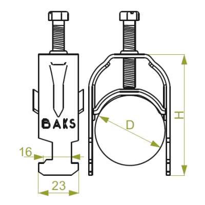 Uchwyt kablowy UK1/UKO1/28-34 402500 BAKS (402500)