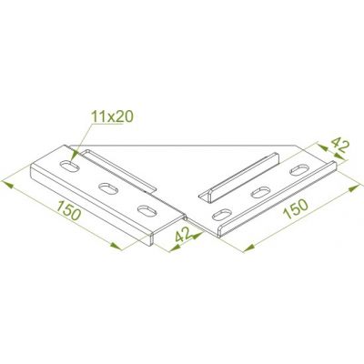 Uchwyt narożny wzmacniający Grubość 3,00 mm UNW 661308 BAKS (661308)