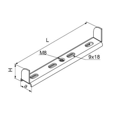 Wieszak wewnętrzny korytka 100x42mm WKW100H42 731510 BAKS (731510)