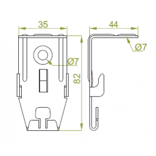 Wieszak korytka siatkowego WKS60/WKSO60 971100 BAKS (971100)