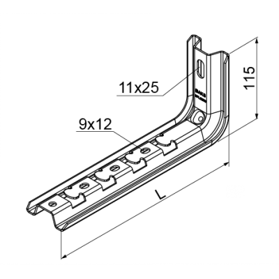 Wspornik fajkowy WFLS100 900610 BAKS (900610)