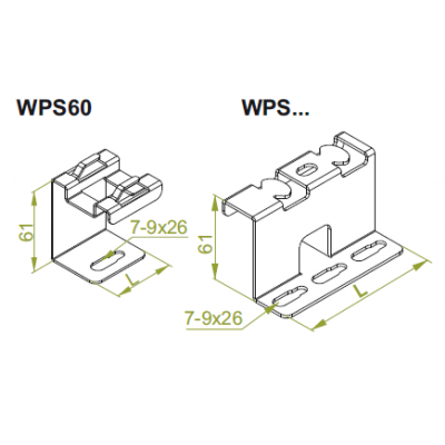 Wspornik podłogowy do koryt siakowych WPS100 901920 BAKS (901920)