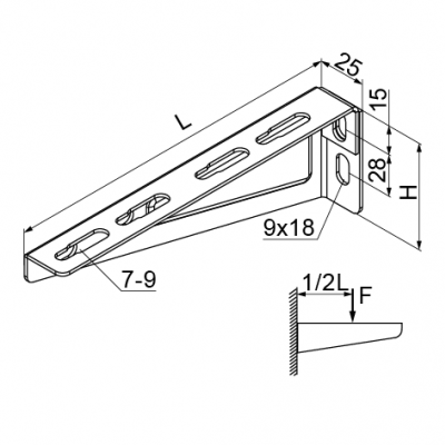 Wysięgnik wzmocniony WW50 710405 BAKS (710405)