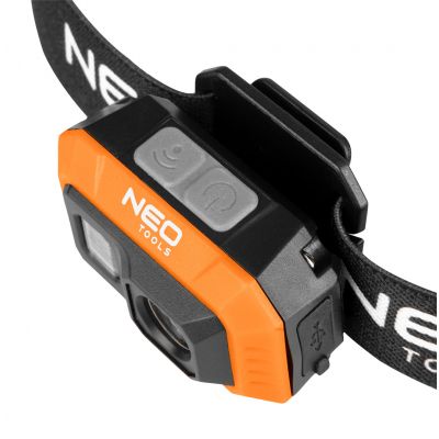 Latarka czołowa akumulatorowa 500 lm USB COB LED 99-115 NEO TOOLS GTX (99-115)