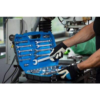 Komplet kluczy nasadowych zestaw 85 el. HOEGERT HT1R425 1/4' + 1/2' + płaskie (HT1R425)
