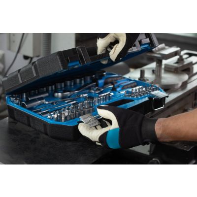 Komplet kluczy nasadowych zestaw 85 el. HOEGERT HT1R425 1/4' + 1/2' + płaskie (HT1R425)