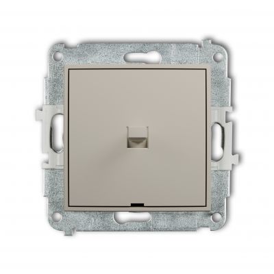 KARLIK MINI Łącznik pojedynczy jednobiegunowy w stylu amerykańskim taupe 60MWPUS-1 (60MWPUS-1)