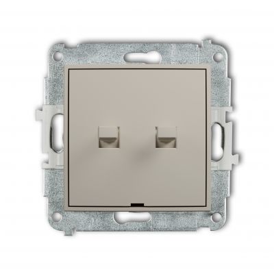KARLIK MINI Łącznik pódwójny świecznikowy w stylu amerykańskim taupe 60MWPUS-2 (60MWPUS-2)