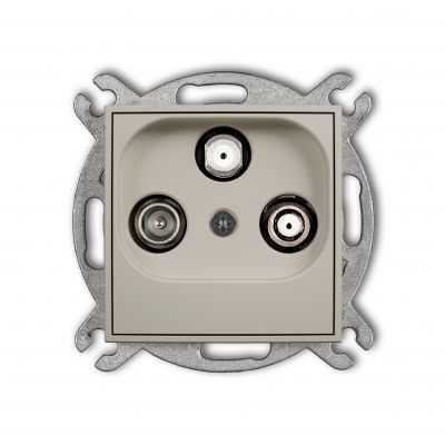 KARLIK MINI Gniazdo antenowe SAT-TV taupe 60MGSN (60MGSN)