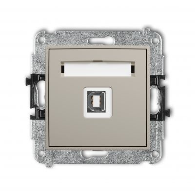 KARLIK MINI Gniazdo pojedyncze USB A-B 2.0 taupe 60MGUSB-3 (60MGUSB-3)