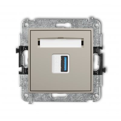 KARLIK MINI Gniazdo pojedyncze USB A-A 3.0 taupe 60MGUSB-5 (60MGUSB-5)