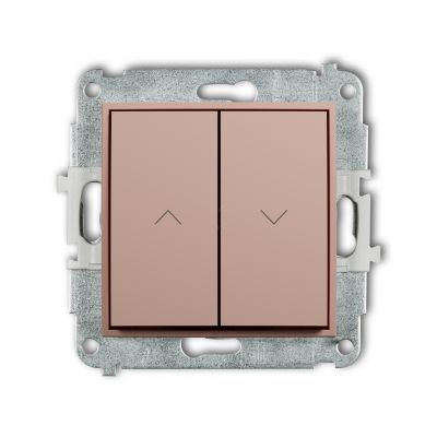 KARLIK MINI Przycisk zwierny żaluzjowy łososiowy 62MWP-8 (62MWP-8)