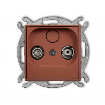 KARLIK MINI Gniazdo antenowe RTV końcowe 6dB terakota 63MG6K (63MG6K)