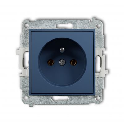 KARLIK MINI Gniazdo pojedyncze z uziemieniem 2P+Z (bez przesłon torów prądowych) navy blue 64MGP-1z (64MGP-1z)