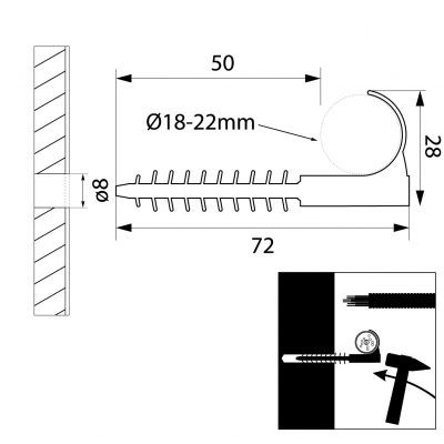 Uchwyt USMH-22 (25szt) 15.3 OPATÓWEK (15.3)