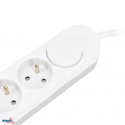 Przedłużacz 3 gniazda + włącznik 1.5MMx2.0m + 2x USB(C+A) (B05-NB3GW2M-2U)