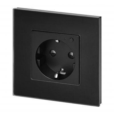 Gniazdo pojedyncze Tuya Smart Wi-Fi, Schuko, czarne (OR-SH-17205(GS)/B)
