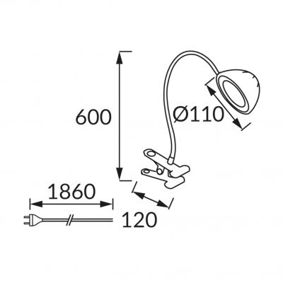 RONI LED BLACK CLIP (02877)