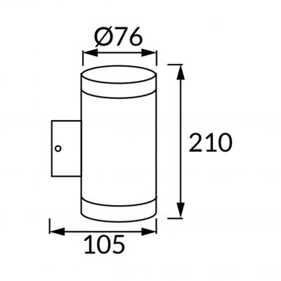 ASTER 2xGU10 INOX (03016)