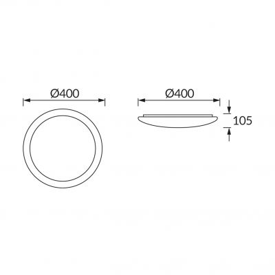 Plafoniera SMD LED SOLEO LED 24W 4000K IDEUS (03242)