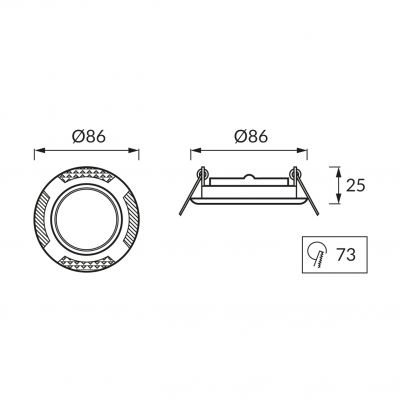 Oprawa punktowa HL797 MAT CHROME  01322 IDEUS (01322)