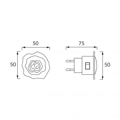 LAMPKA WTYKOWA HL993L ROZA 02252 IDEUS (02252)