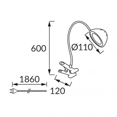 RONI LED WHITE CLIP (02923)