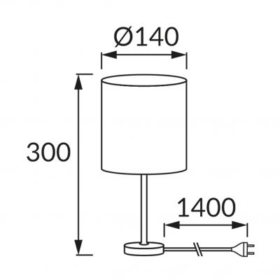 Lampka stołowa AGNES E14 GREY IDEUS (03147)