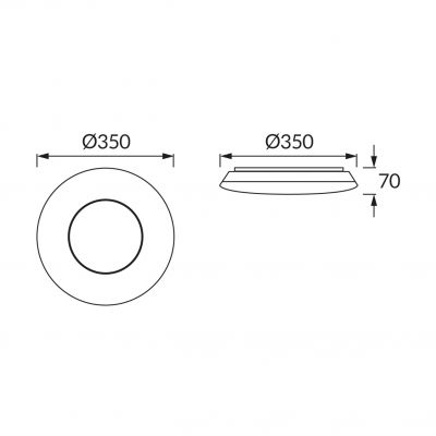 Plafoniera SMD LED RINGE LED 16W 4000K 03282 IDEUS (03282)