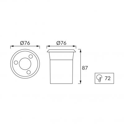 Oprawa dogruntowa LED GAWRA LED C 6W 4000K IDEUS (03247)