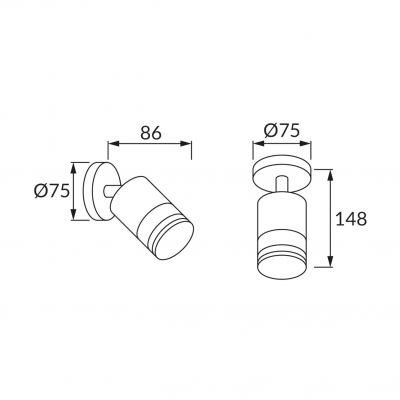 Oprawa hermetyczna TARAS SPT GU10 INOX IDEUS (03568)