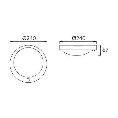 Plafoniera z czujnikiem ruchu LOPEZ LED S 18W 4000K WHITE IDEUS (03594)