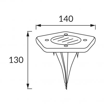 Lampa solarna LED GARET LED V 0,5W 5700K IDEUS (03614)