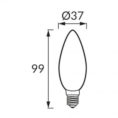 Lampa z diodami SMD LED VELA LED E14 4W 4500K IDEUS (03661)