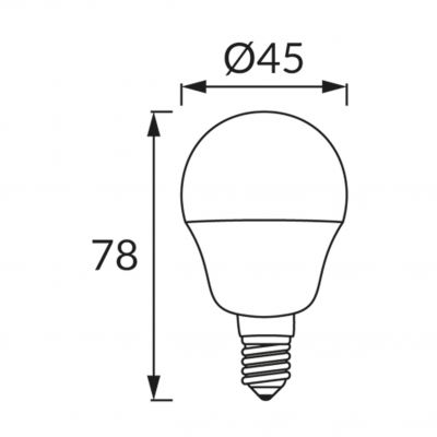 Lampa z diodami SMD LED ULKE LED E14 6W 4500K IDEUS (03664)