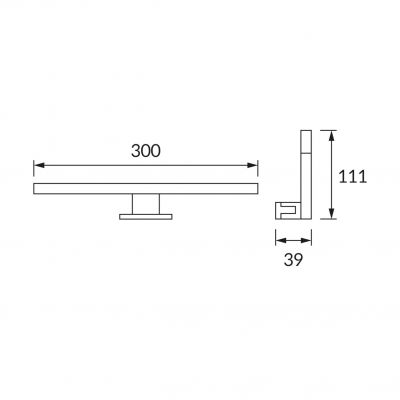 Oprawa łazienkowa kinkiet ROXANA 5W chrom 4000K 03748 IDEUS (03748)